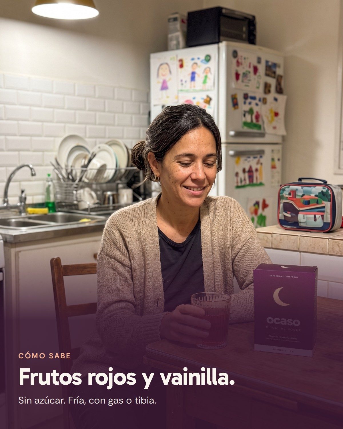Cómo sabe: frutos rojos y vainilla, sin azúcar